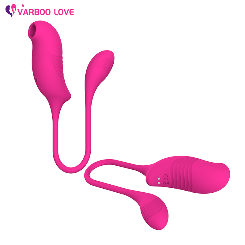 Clitoral Sucking Vibrator with Vibrating Butt Plug Nipple Clitoris Anus Teasing Massager