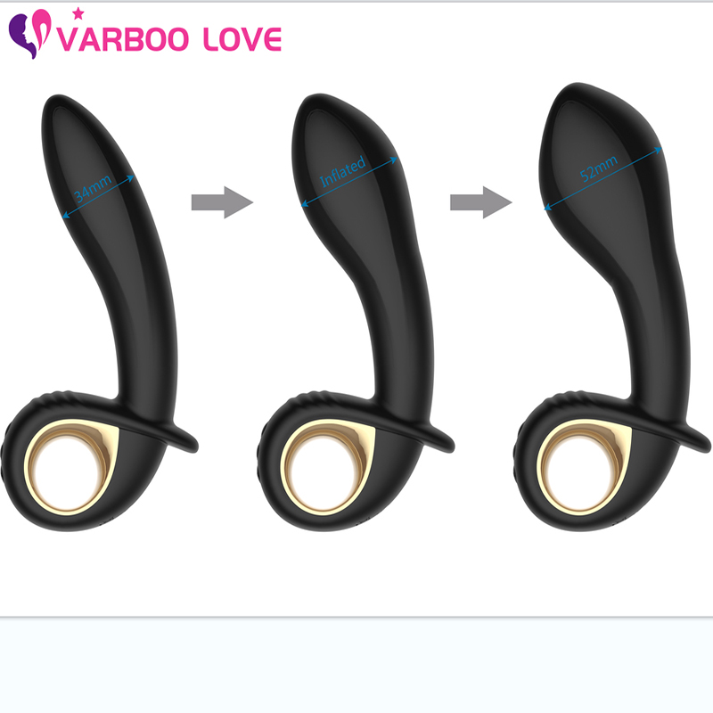 Ergonomic Design Vibrating & Inflate Toys 10 Modes Premium Silicone Anal Vibrator