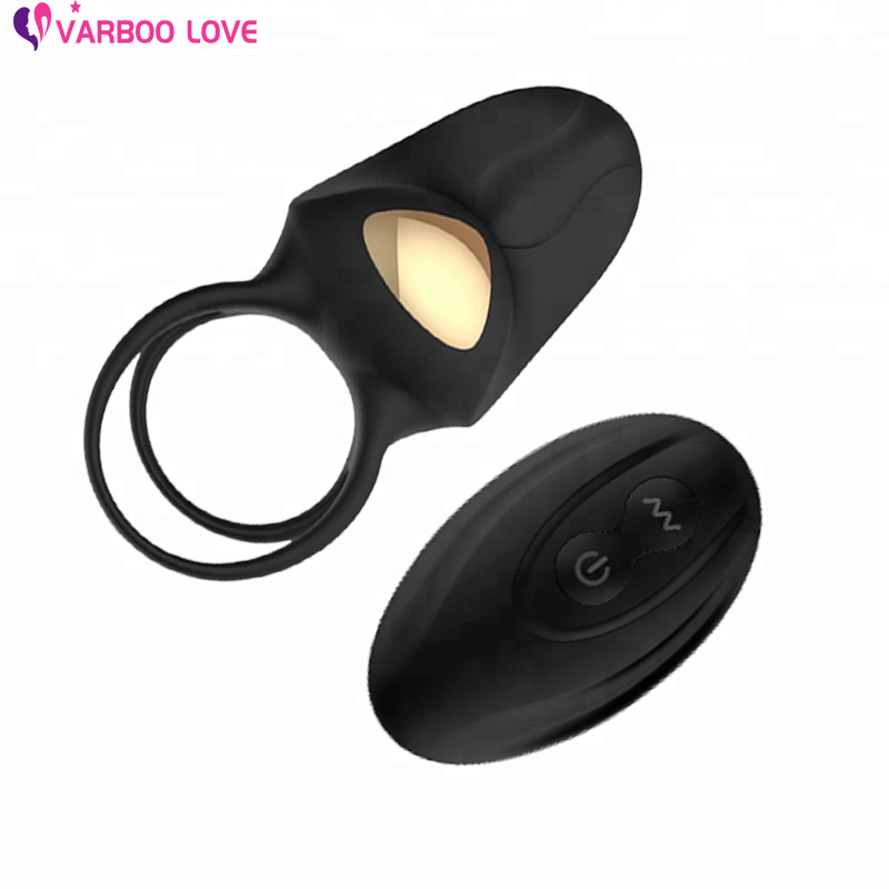 Vibrating Massager with Cock Ring, Male Dual Penis Ring Vibrator , Clitoris Stimulation Sex Toy for Men Women Couple