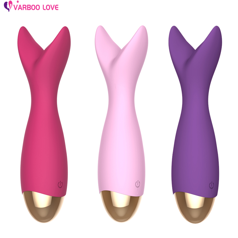 USB Rechargeable Silicone Clitoris Massage Y- Vibrator Wand Other Sex Products